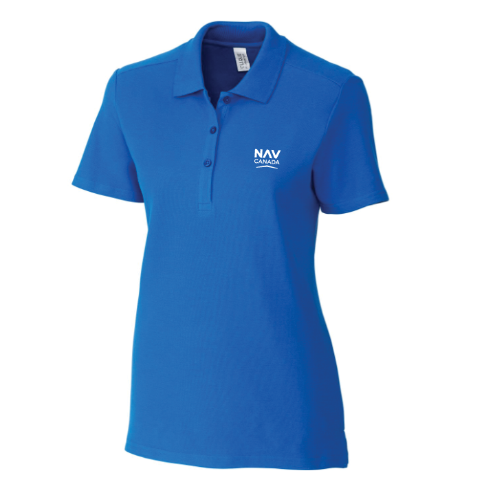 Womens Addison All Cotton Pique Polo / Polo Addison en coton piqué à manches courtes pour femmes de Clique