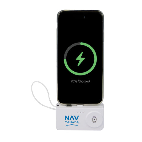 Hue Plus 5000 mAh Power Bank with Watch Charger / Batterie externe Hue Plus 5000 mAh avec chargeur pour montre