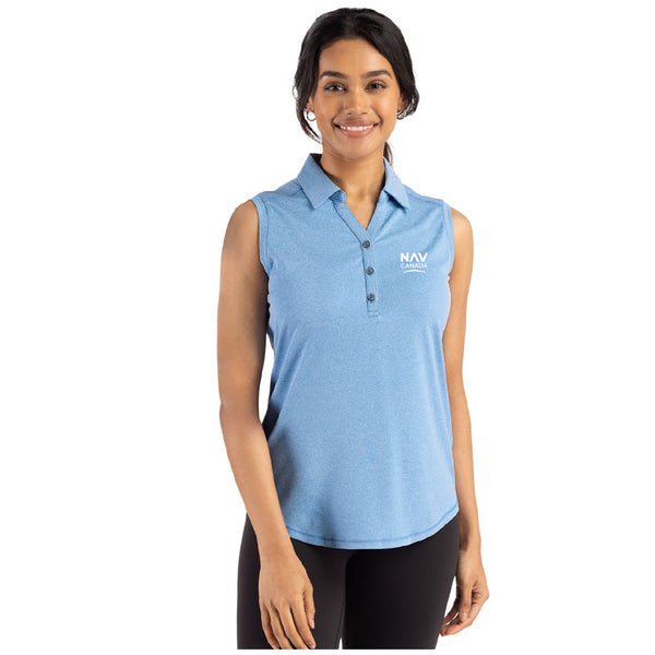 Cutter & Buck Forge Eco Stretch Recycled Women’s Sleeveless Polo / Polo sans manches pour femmes Cutter & Buck Forge Eco Stretch Recyclé