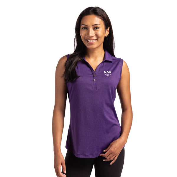Cutter & Buck Forge Eco Stretch Recycled Women’s Sleeveless Polo / Polo sans manches pour femmes Cutter & Buck Forge Eco Stretch Recyclé
