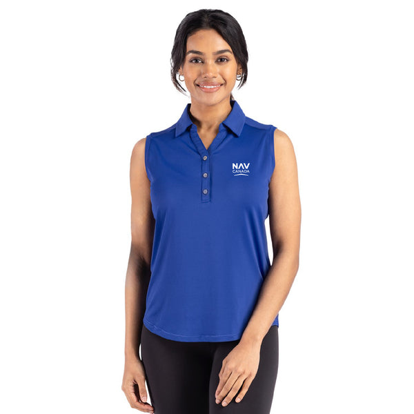 Cutter & Buck Forge Eco Stretch Recycled Women’s Sleeveless Polo / Polo sans manches pour femmes Cutter & Buck Forge Eco Stretch Recyclé