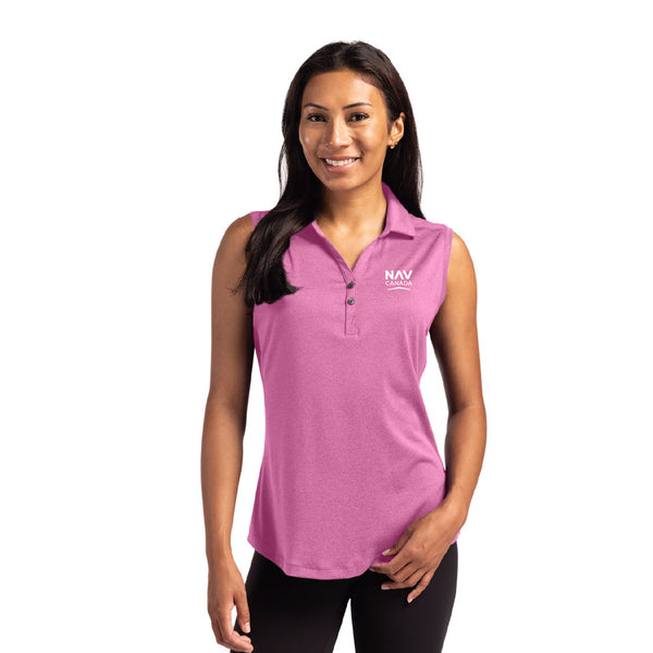 Cutter & Buck Forge Eco Stretch Recycled Women’s Sleeveless Polo / Polo sans manches pour femmes Cutter & Buck Forge Eco Stretch Recyclé